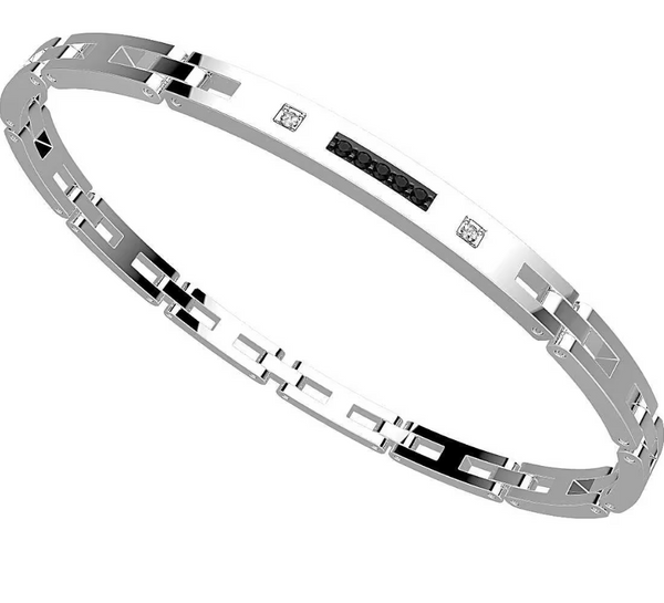 Bracciale uomo gioielli Zancan Hi Teck EHB102