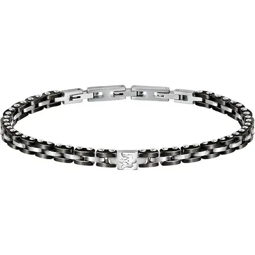 Bracciale Uomo in Acciaio e Ceramica