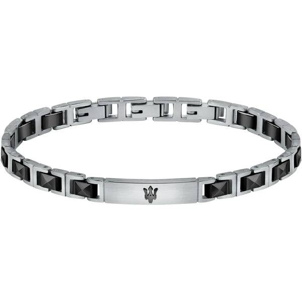 Bracciale uomo in Acciaio e Ceramica
