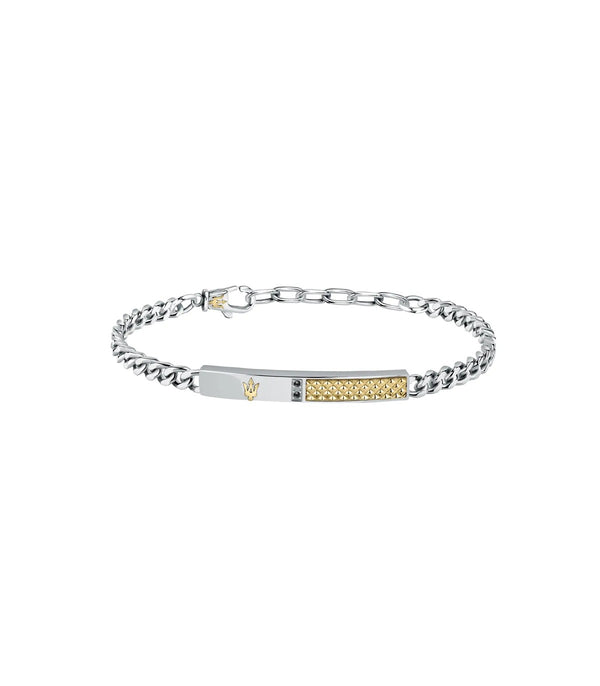 Bracciale in Acciaio con Diamanti