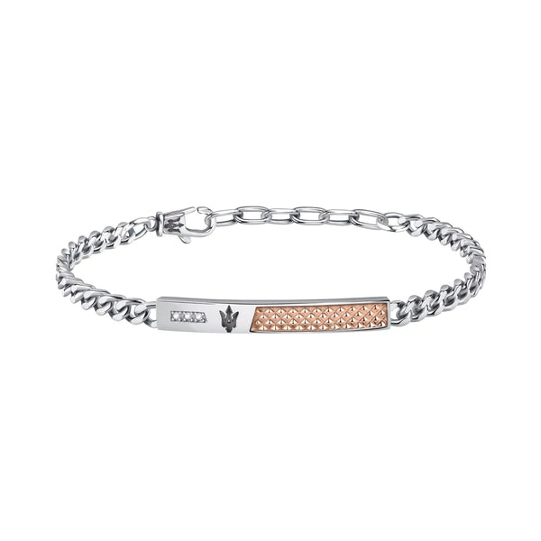 Bracciale in Acciaio con Diamanti