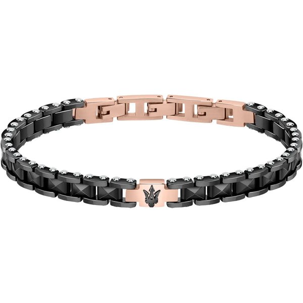 Bracciale uomo in Acciaio e Ceramica