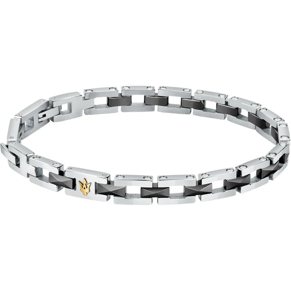 Bracciale uomo in Acciaio e Ceramica