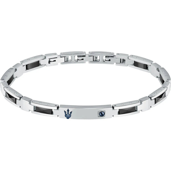 Bracciale uomo in Acciaio e Ceramica
