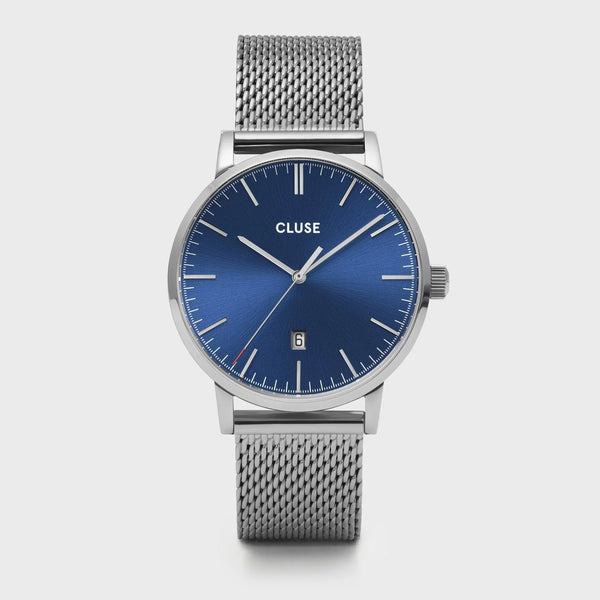 Orologio uomo CLUSE Aravis Mesh Blue, Silver Colour CW0101501004