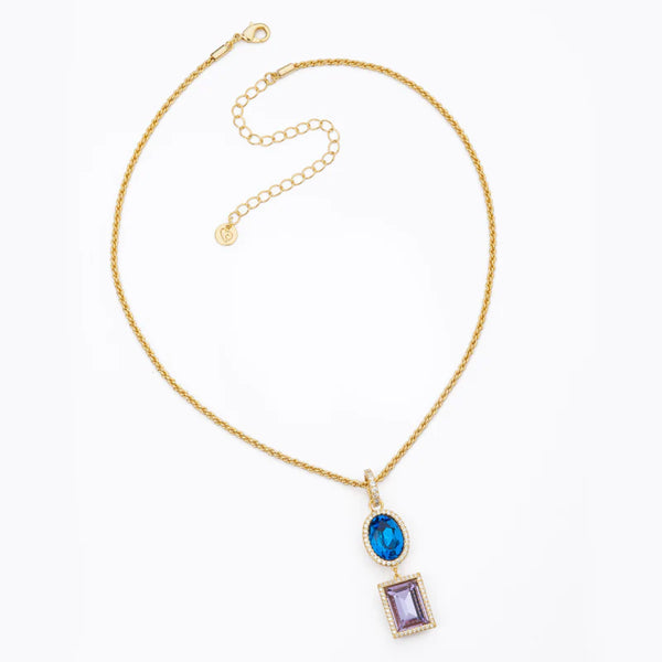 Collana pendente taglio ovale