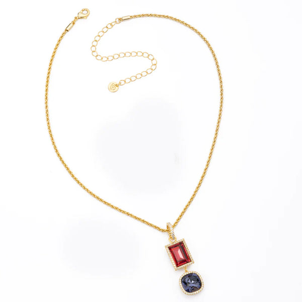 Collana pendente taglio baguette