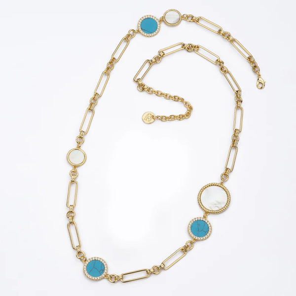 Collana lunga turchese