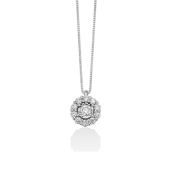 Collana Punto Luce in Oro Bianco e Diamanti