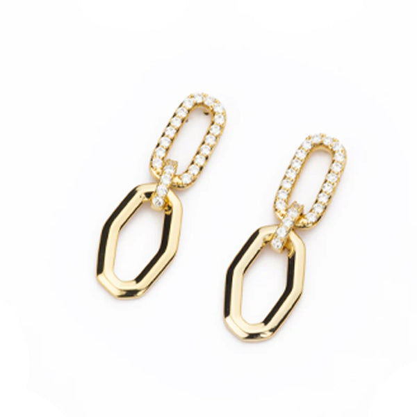 Orecchini Anelli Ottagonali