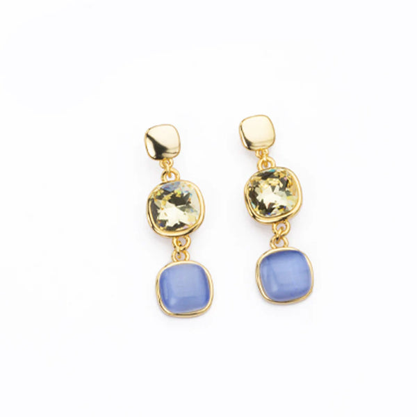 Orecchini Cat Eye Celeste