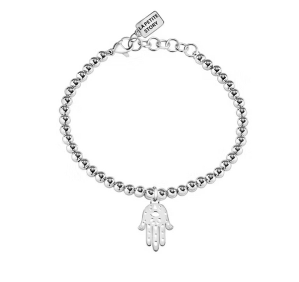 Bracciale a Sfere con Mano di Fatima
