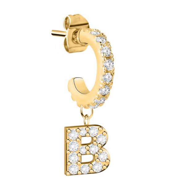 Monorecchino con Lettera B pendente zirconata