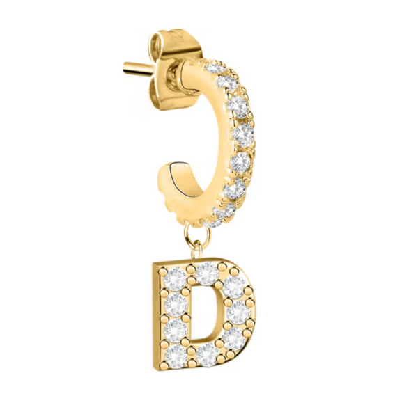 Monorecchino con Lettera D pendente zirconata