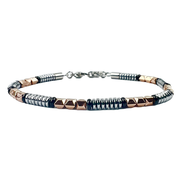 Bracciale da Uomo Zancan in Acciaio con Maglie Geometriche Hiteck UHB087