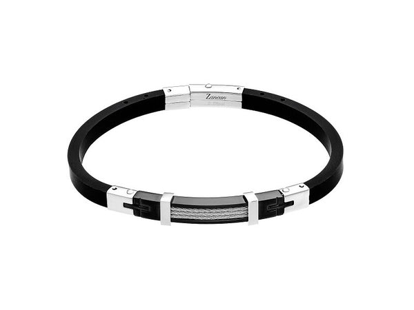 Bracciale da Uomo Zancan in Acciaio e Caucciù UHB094
